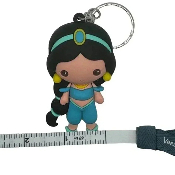 Disney Princess Jasmine Cuties Keychain Bag Charm Key fob EUC - Picture 4 of 4